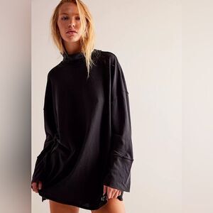 Free People GREY Pheobe Turtleneck Small (Oversized)